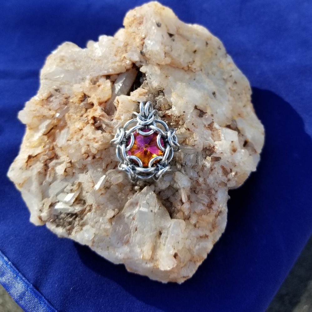 Mahogany Swarovski crystal pendant